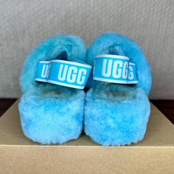 Ugg Fluff Yeah Slide Size 6 Blue - Picture 3 of 10